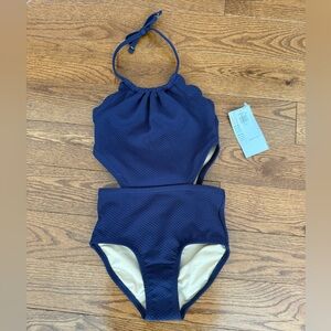 NWT Old Navy Kids Textured Scallop Cutout Swimsuit
